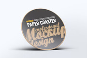 Paper Coaster Mockup, an Advertising Mockup by Hubzway (Thumbnail 2 of 9)