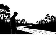 Nature Landscape Silhouette Vector B, an Illustration by Designer_Momina (Thumbnail 31 of 51)