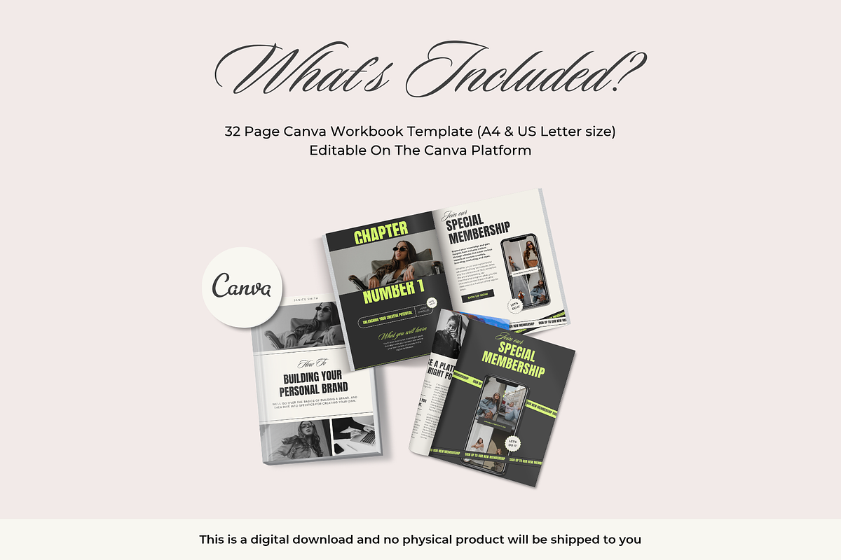 Editable Canva Workbook Template, a Marketing Template by GlamWebDesigns (Photo 6 of 8)