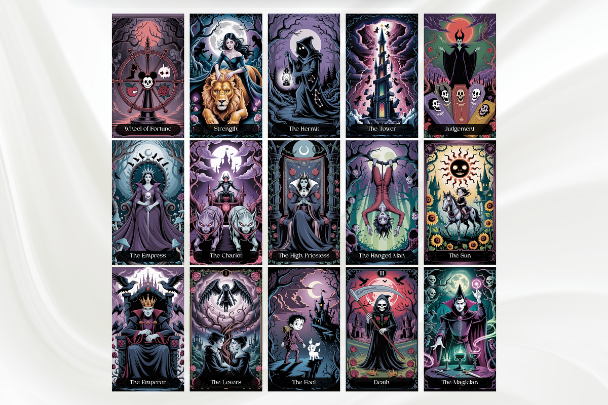 Dark Cartoon Tarot Cards Deck, an Object Illustration by Mugio (Photo 2 of 6)