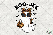 Boo Jee Leopard Ghost Halloween Png, an Illustration by Craft Nest (Thumbnail 1 of 6)