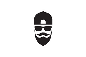 Man Mustache And Sunglasses Logo