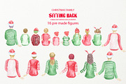 Christmas Family Sitting Back, a Person Illustration by Corner Croft (Thumbnail 4 of 9)