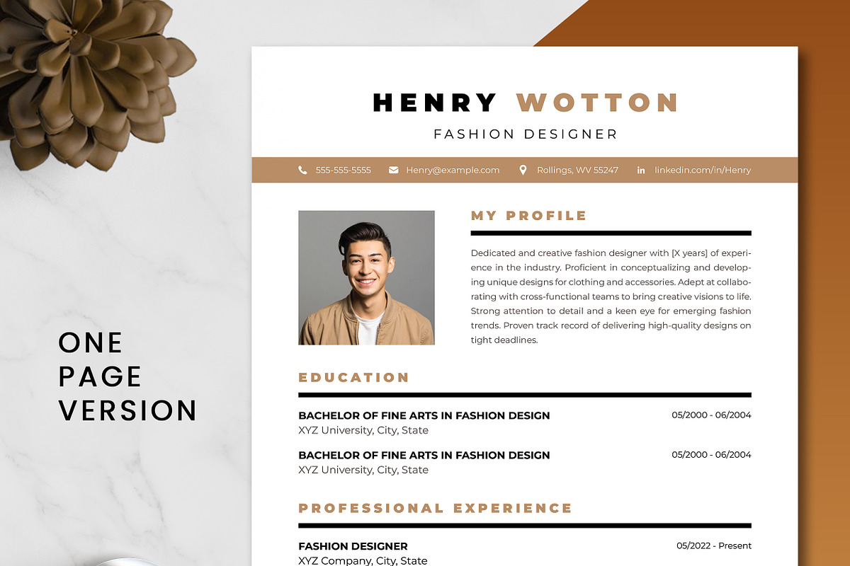 Fashion Designer Resume Template, a Resume Template by ResumeInventor (Photo 2 of 9)