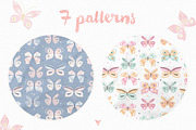 Butterfly vector patterns & clipart, a Pattern Graphic by Inna Moreva (Thumbnail 4 of 5)