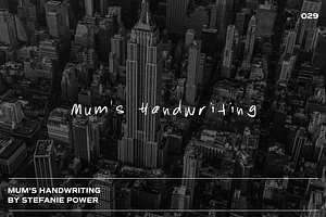 Mum's Handwriting