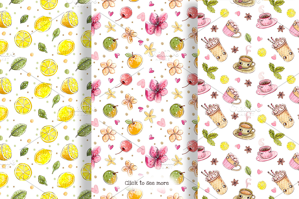 My Pretty Cup set +bonus: 6 patterns, a Decorative Illustration by Kristina Crocus (Photo 3 of 3)