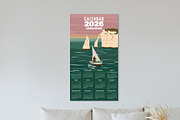 Monthly 2026 Calendar Travel poster, a Transportation Illustration by Vector_Up (Thumbnail 7 of 7)