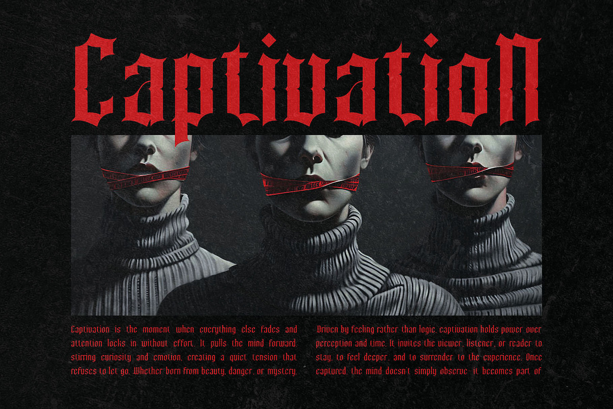 Maknin | Dark and Gothic Blackletter, a Blackletter Font by Ermedia Studio (Photo 5 of 10)