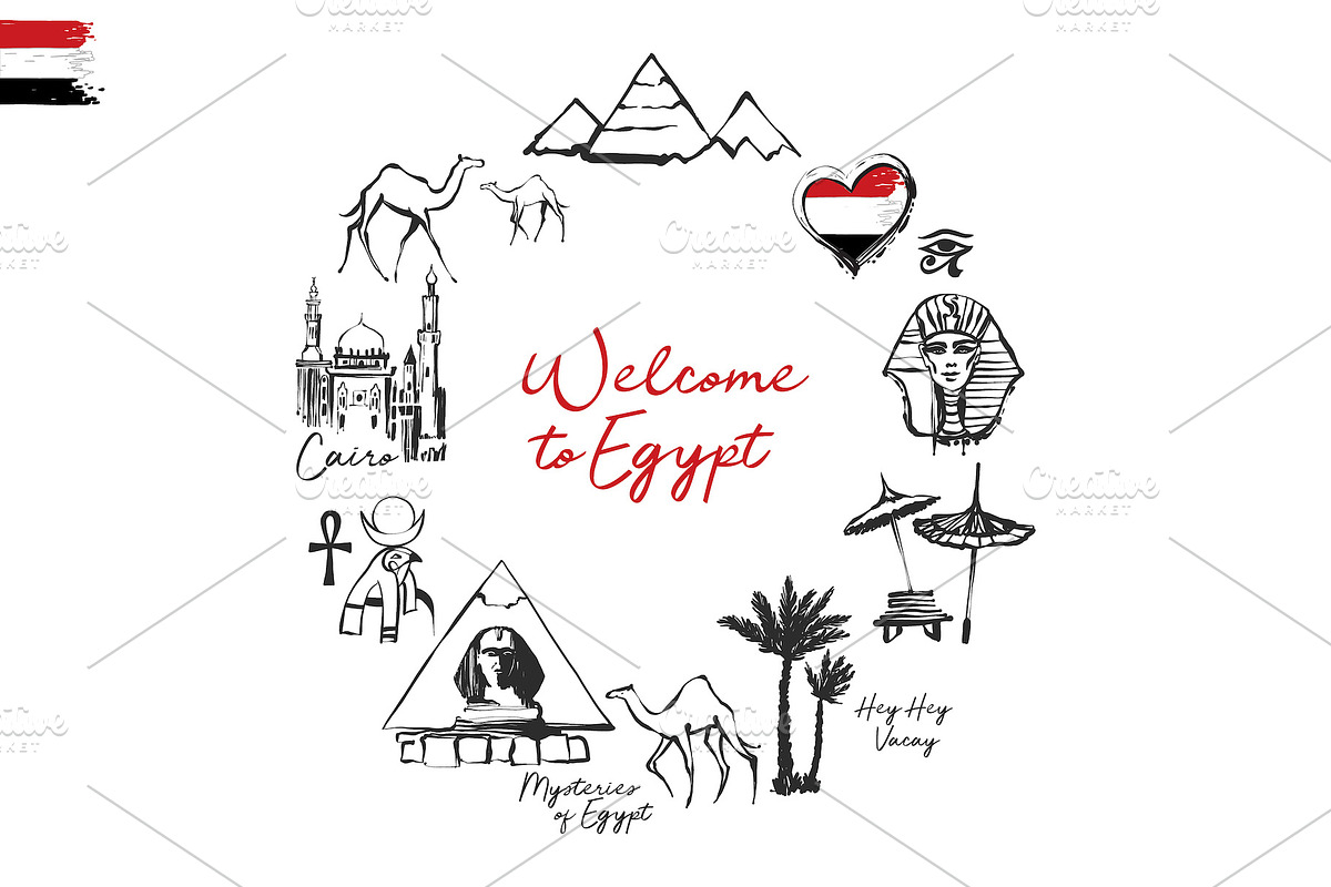 Egypt Spirit. Symbols Set + Patterns, an Object Graphic by Sopelkin (Photo 7 of 10)