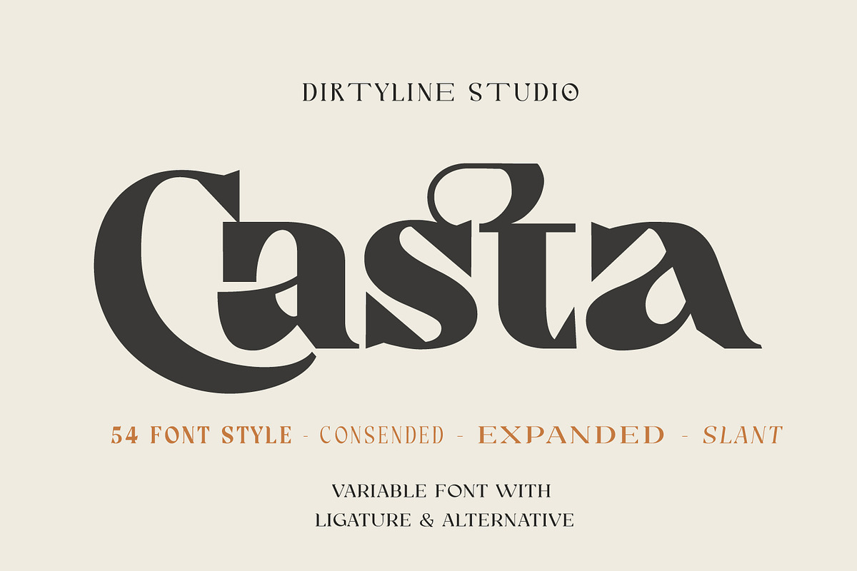 Casta – Display Sans Serif Font, a Sans Serif Font by Dirtyline Studio (Photo 23 of 23)