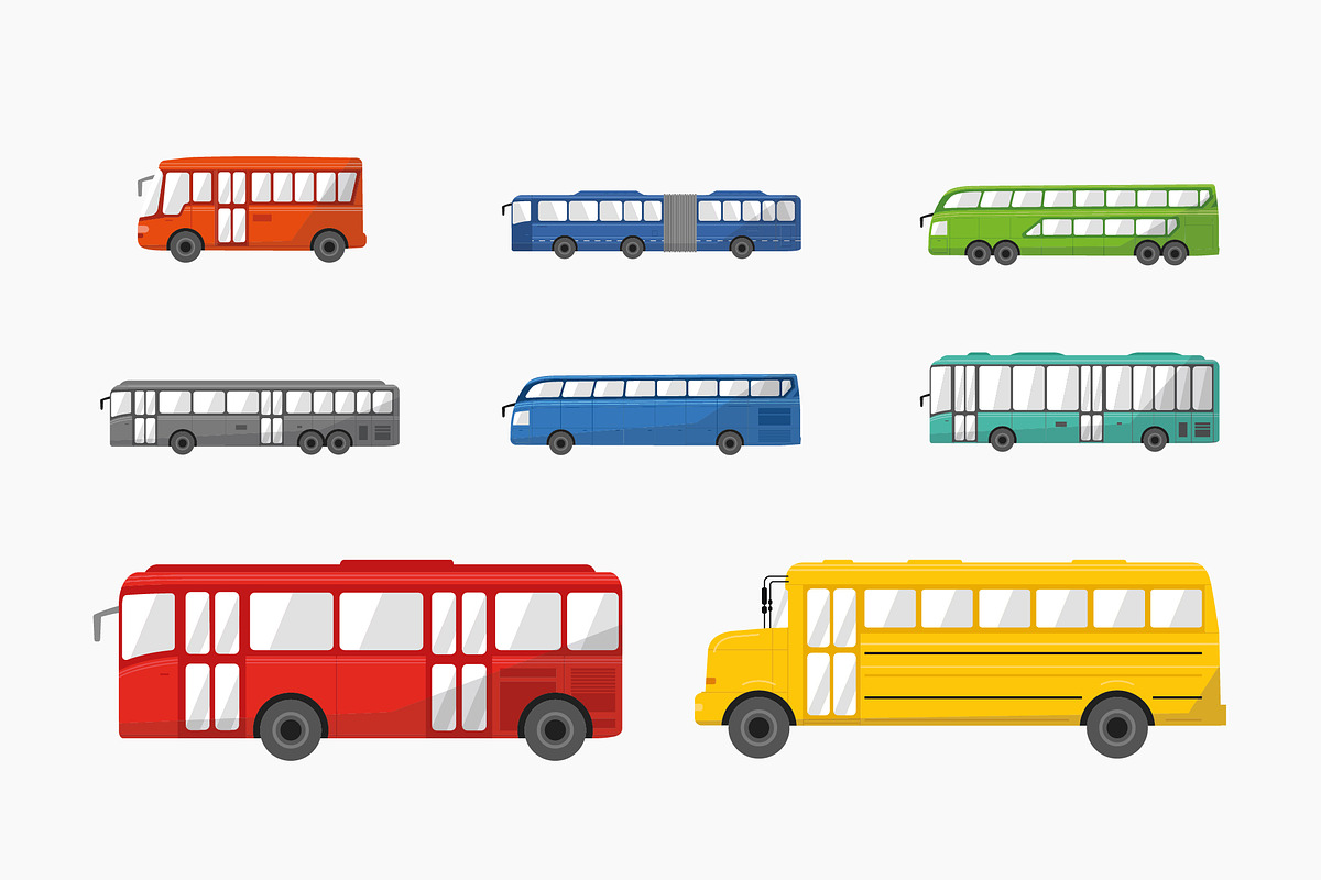 Public Transport Bus Set