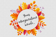 Textured autumn leaves (PNG+EPS), an Object Graphic by Art of Sun (Thumbnail 3 of 3)