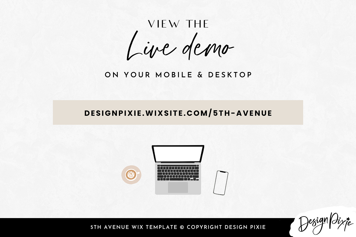 Wix Website - 5th Avenue Social, a Wix Template by Design Pixie (Photo 3 of 7)
