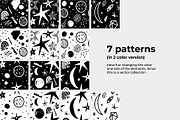 Cosmic seamless patterns with stars, a Pattern Graphic by PixelAesthetic (Thumbnail 6 of 6)