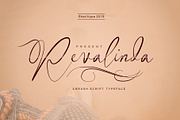 Revalinda  brush font, a Script Font by SHEILLA (Thumbnail 1 of 4)