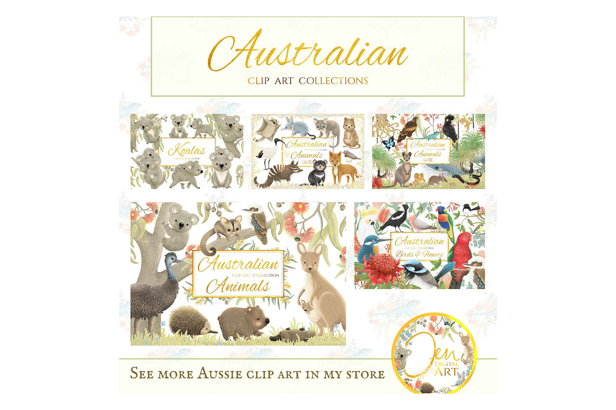 Australian Animals Vol IV, an Animal Illustration by Jen Digital Art (Photo 8 of 8)
