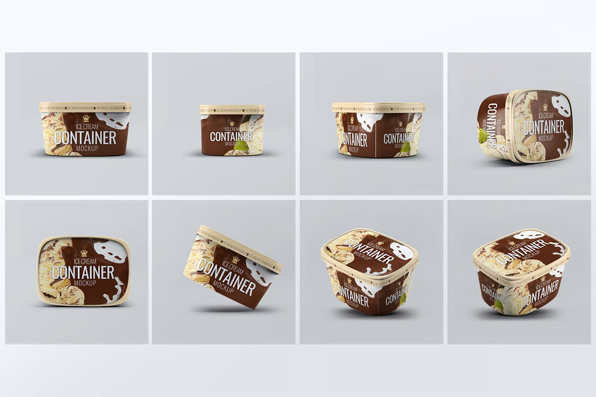 Ice Cream Packages Mock-Up Bundle, a Packaging Mockup by DesignRushMarket (Photo 5 of 6)