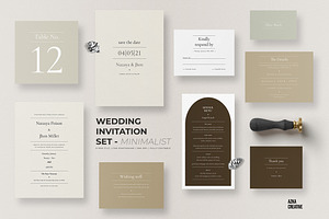 Wedding Invitation Set - Minimalist