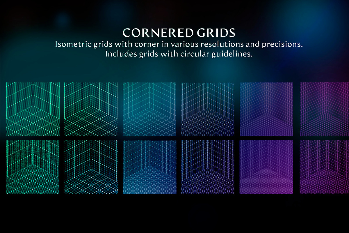 160 Isometric Guides (PNG, Brushes), a Brush Add-On by xresch (Photo 4 of 14)