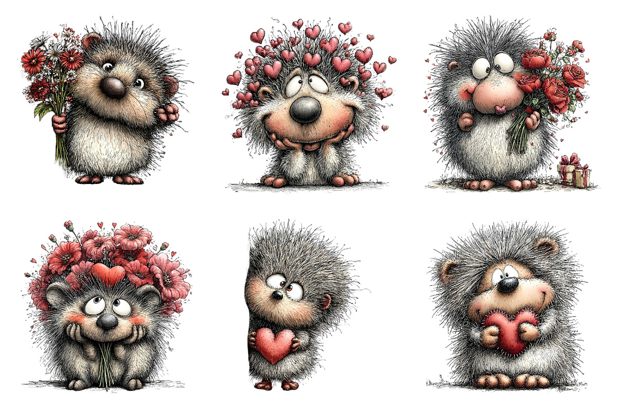 Whimsical Valentine Boy Clipart, an Illustration by SinaCreation (Photo 4 of 11)