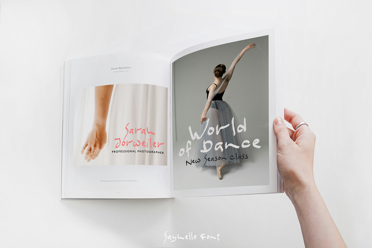 Sayhello Brush Font, a Handwritten Font by madeDeduk (Photo 7 of 8)
