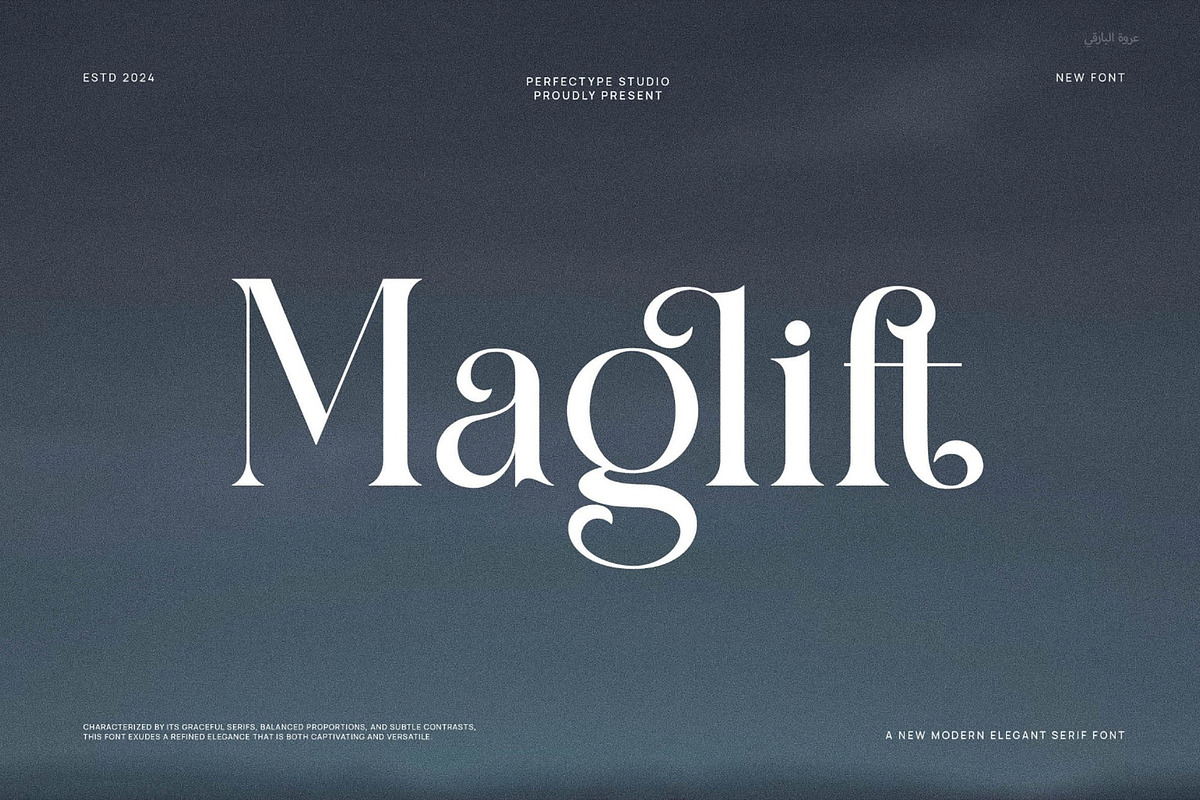 Maglift Elegant Serif Font, a Serif Font by Perfectype (Photo 1 of 8)