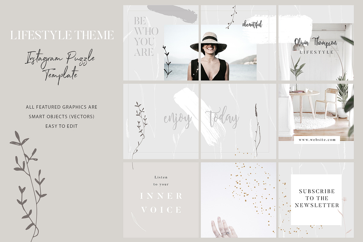Instagram Puzzle Posts - 3 Themes, a Social Media Template by Youandigraphics (Photo 8 of 16)