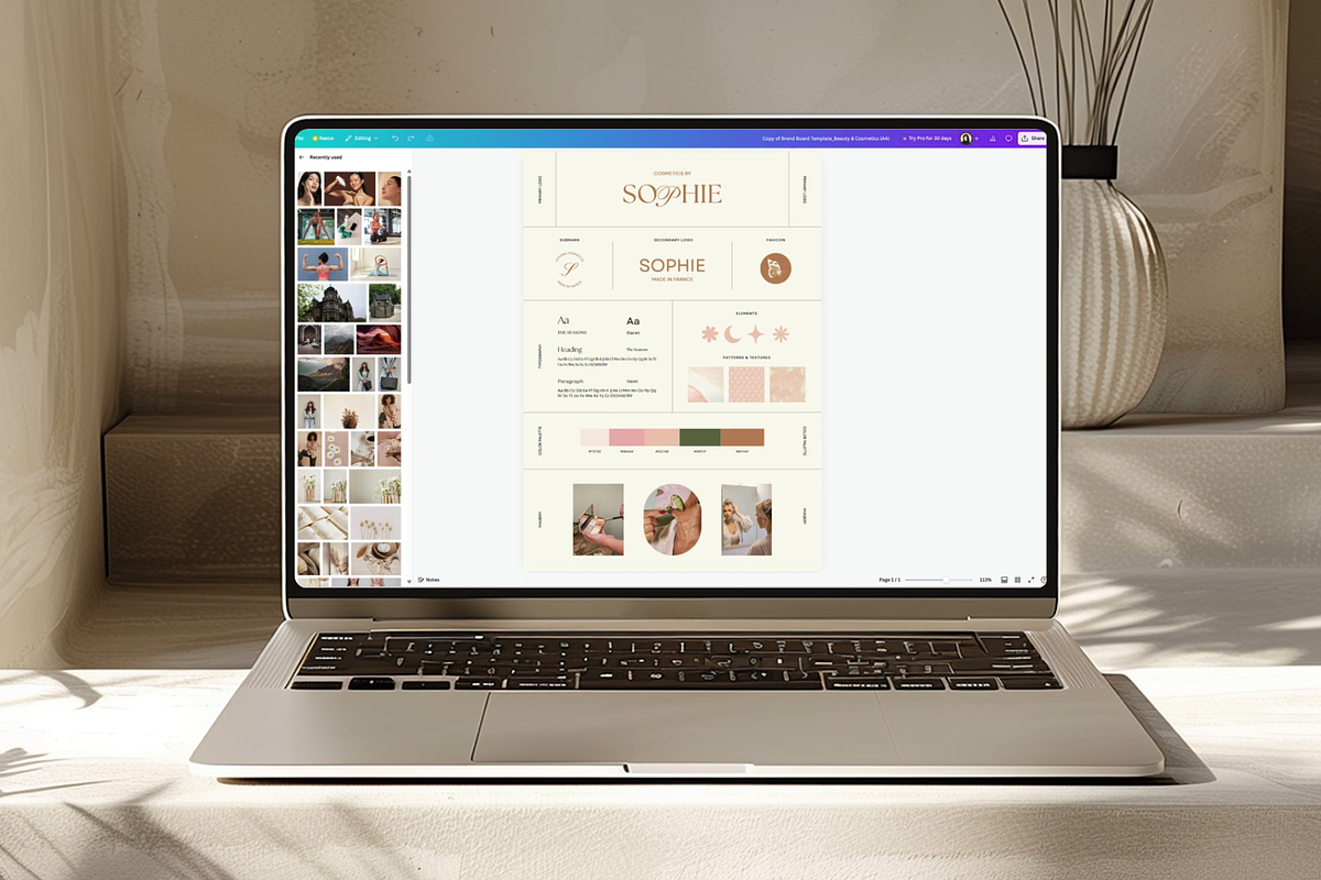 Beauty & Cosmetics Brand Board, a Branding & Logo Template by Creatif Foundry (Photo 2 of 6)
