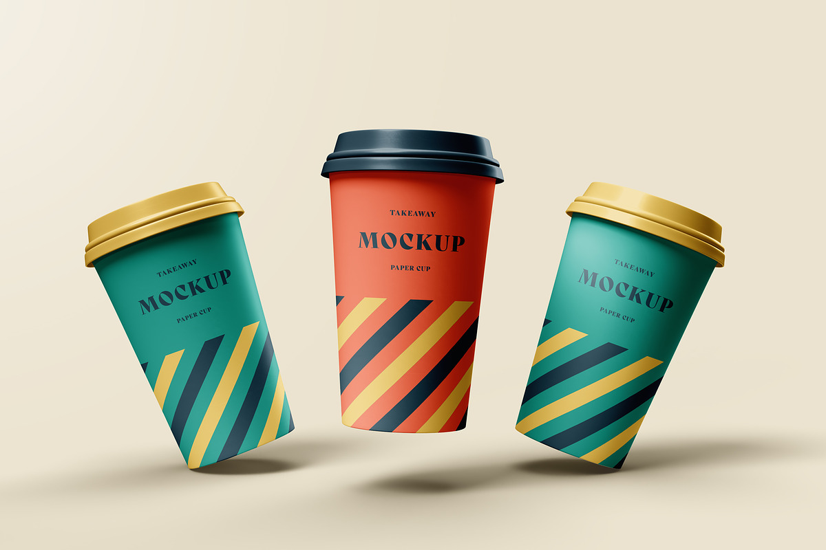 Take Away Paper Coffee Cup Mockups, a Cups & Container Mockup by dpi (Photo 24 of 24)