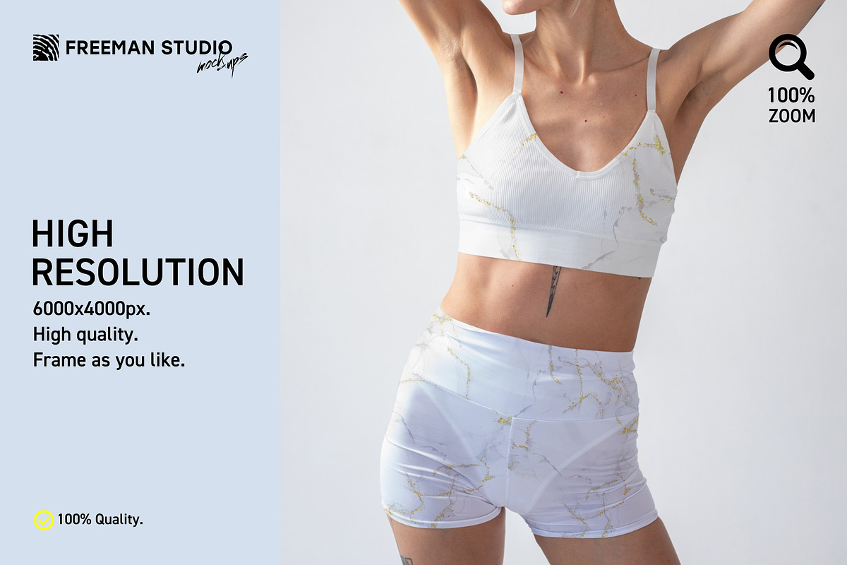 Shorts and Tank-Top Mock-Up Set, a Bottom Mockup by Freeman Studio (Photo 5 of 17)