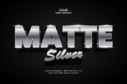 Text Effect Matte Silver, a Layer Style Add-On by Navy Graphic (Thumbnail 1 of 2)