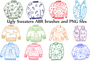 Ugly Sweater ClipArt and ABR brushes, a Graphic by chilipapers (Thumbnail 1 of 3)