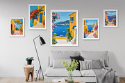 Sunny Coastal Village Art Collection, a Decorative Illustration by Housui Patterns (Thumbnail 9 of 9)