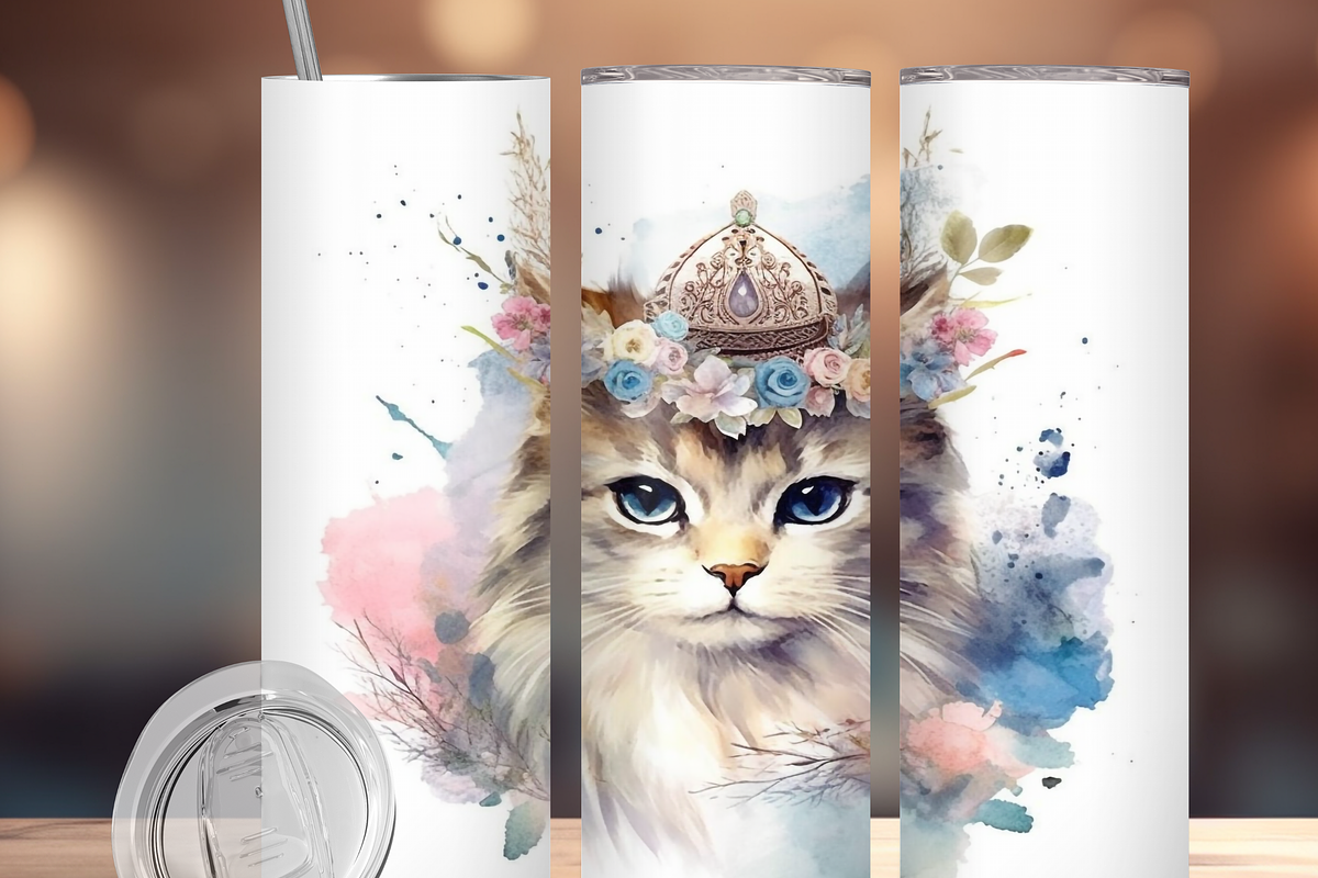 3 watercolors Cute Royal cat, an Object Graphic by Foedesigner (Photo 2 of 4)