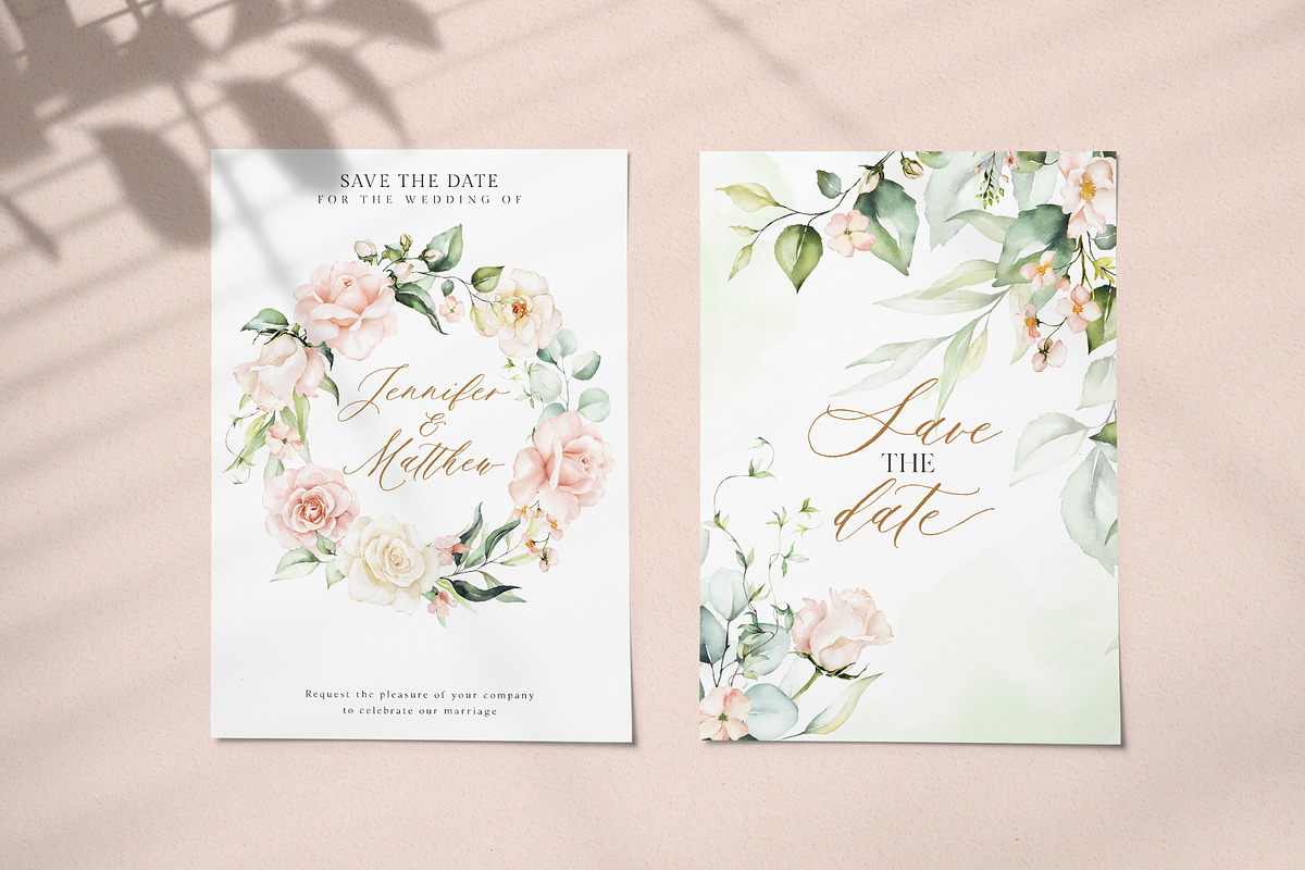 Watercolor Blush Floral Alphabet Set, a Decorative Illustration by Veris Studio (Photo 14 of 24)