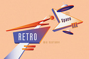 Space Voyage - Retro Design Toolkit, an Object Illustration by Polar Vectors (Thumbnail 12 of 23)