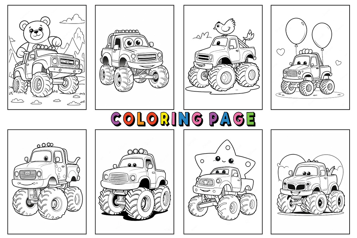 Kawaii Monster Truck Coloring Page, an Arts & Entertainment Photo by Wow Magic (Photo 3 of 3)
