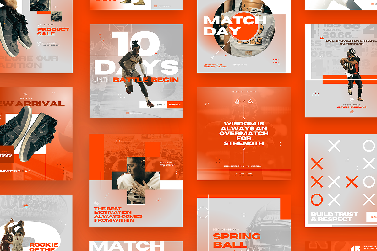 Oraax | Sport Template, a Social Media Template by Ceaso Store (Photo 3 of 7)