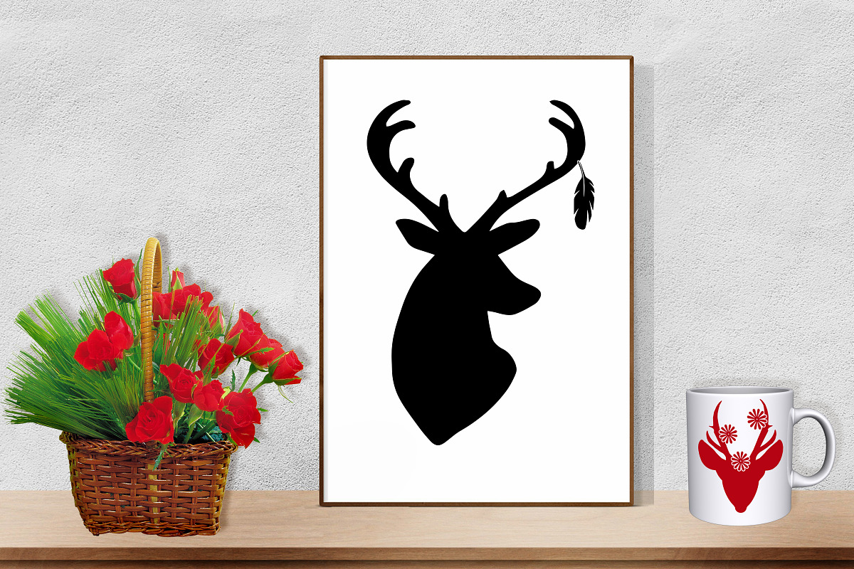 Deer & Deco Antlers AI EPS PNG, an Illustration by FrankiesDaughtersDesign (Photo 6 of 6)