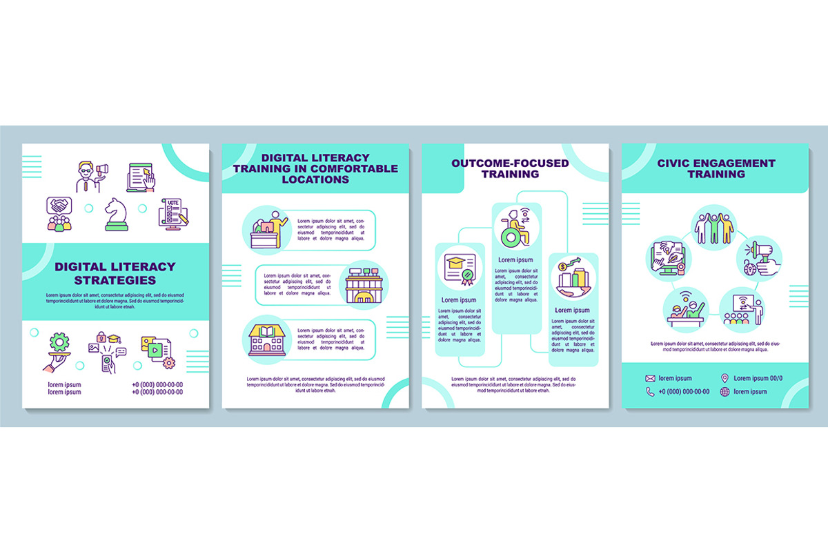 Digital literacy strategies brochure, a Brochure Template by IMG Visuals