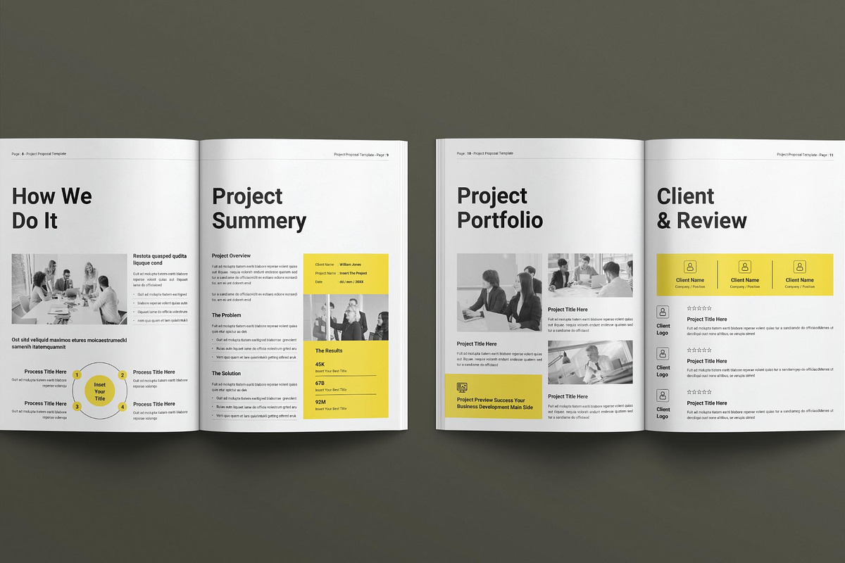 Project Proposal Template, a Brochure Template by E-Type (Photo 4 of 6)