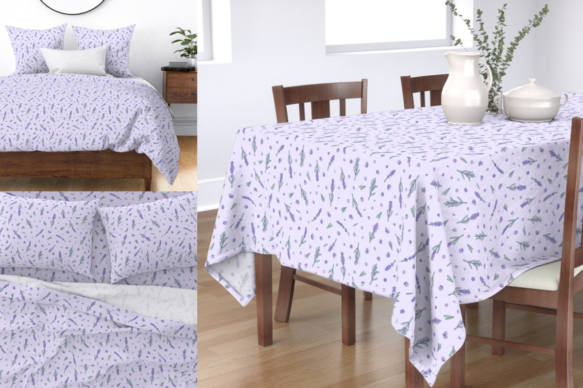 French Lavender Flower Pattern, a Pattern Graphic by Viaireshop (Photo 2 of 5)