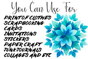 Snowflakes Watercolour Set Clipart, an Illustration by DreamCafeArt (Thumbnail 7 of 7)