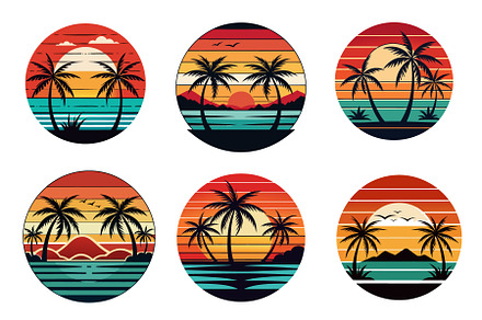 Sunset tshirt item set, an Object Graphic by Billah Hub