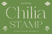 Chilia Stamp, a Serif Font by Craft Supply Co. (Thumbnail 1 of 8)