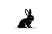 Cute Rabbit Silhouette Vector Bundle, an Illustration by yasushie (Thumbnail 35 of 51)