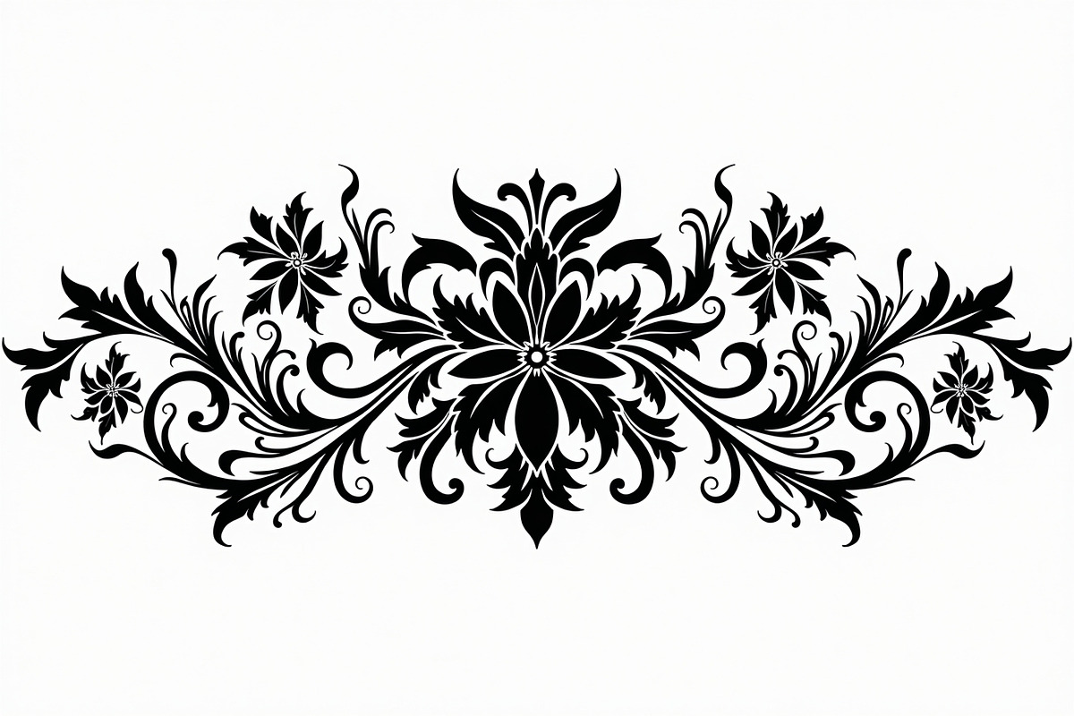 Vintage Flower Silhouette Pack, an Illustration by musafir_fashion (Photo 8 of 21)