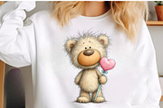 Valentine Teddy Bear Clipart PNG, an Illustration by SinaCreation (Thumbnail 8 of 10)