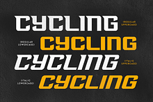 Cycling - Modern racing font